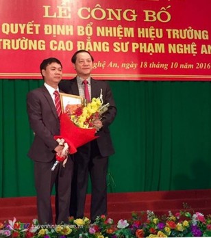 Lễ công bố quyết định bổ nhiệm hiệu trưởng trường Cao đẳng sư phạm Nghệ An