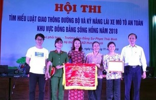 Hội thi tìm hiểu luật giao thông trường Cao đẳng Sư phạm Thái Bình